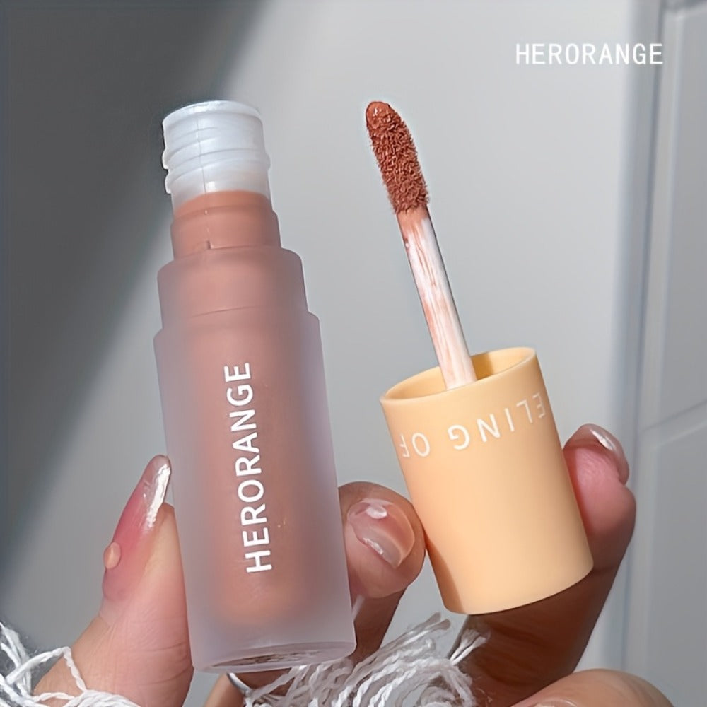 Velvet Matte Liquid Lipstick Set 6PCS 2-in-1 Lip Glaze and Eyeshadow – Chocolate Nude Brown, for Makeup, Travel and Everyday 