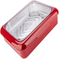 Foil Pan Carrier with Lid 2 in 1 Stackable Food Storage Set BPA Free Dishwasher Safe Portable Casserole Holder for Potluck BB