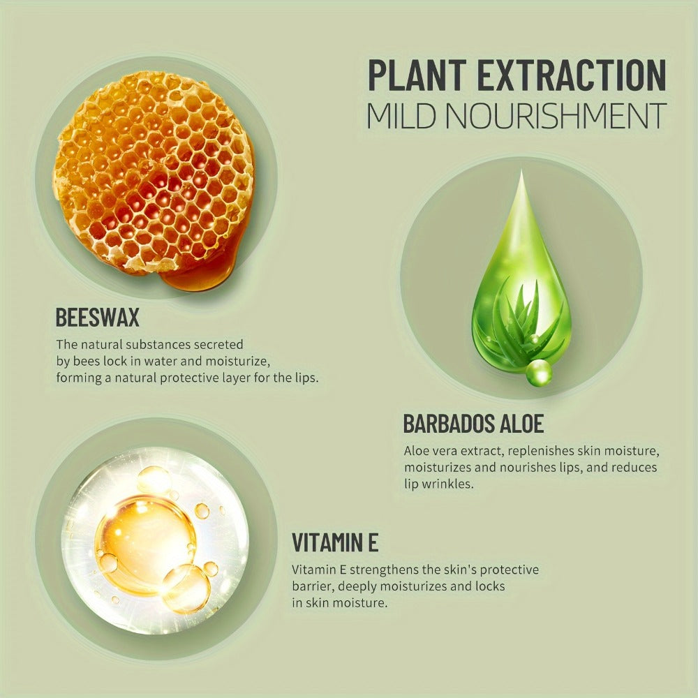 12-Piece Aloe-Themed Lip Balm Stick Set with Color-Changing Finish, Beeswax and Vitamin E Labels — image 5