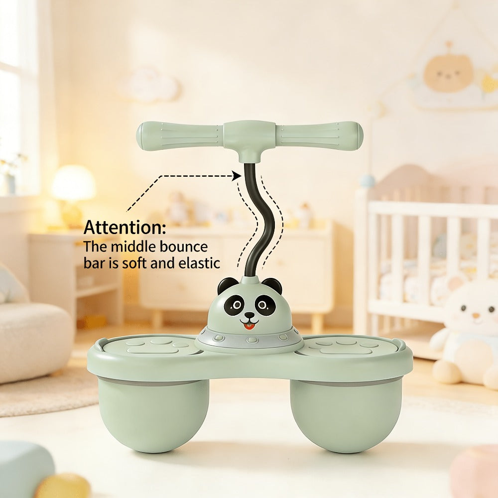 Kids Cartoon Panda Jumping Ball with Handle, Double Bouncy Ball Balance Training Toy, 24.6" Size — image 7