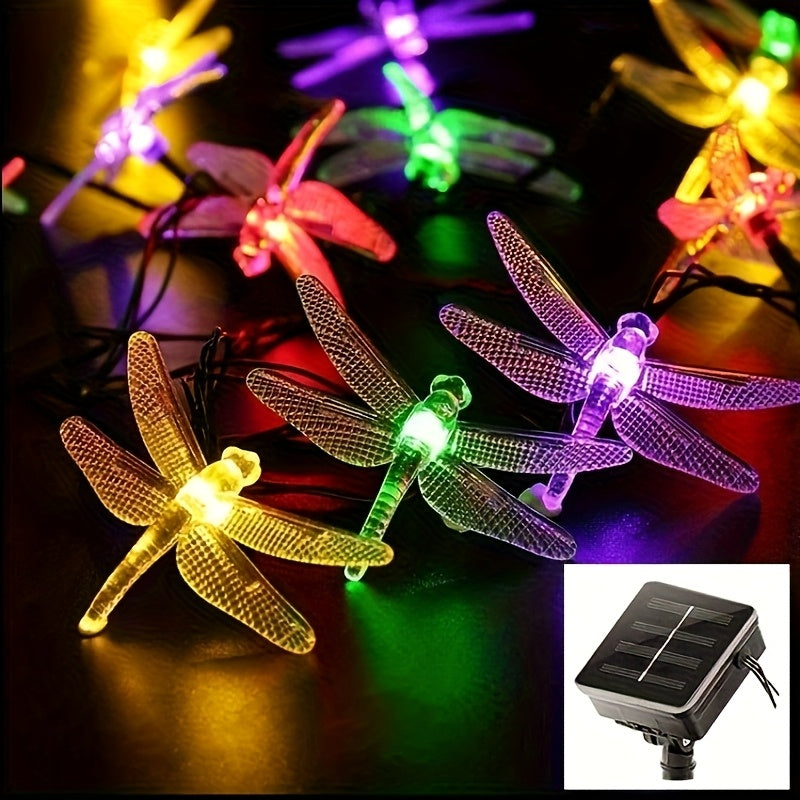 Solar Dragonfly String Lights Outdoor 30 LED 8 Modes, for Garden, Pathway and Patio Lighting — image 3