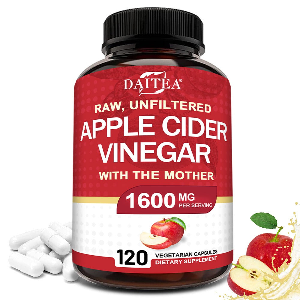 Apple Cider Vinegar Capsules 1600mg with Vitamin & Mineral Blend, Digestion for Bath Time, Home Spa and Personal Care — image