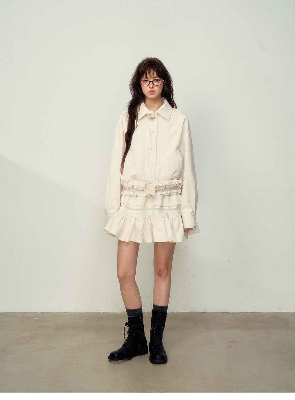 Lace Jacket Coat Heavy Industry Cake Dress Women