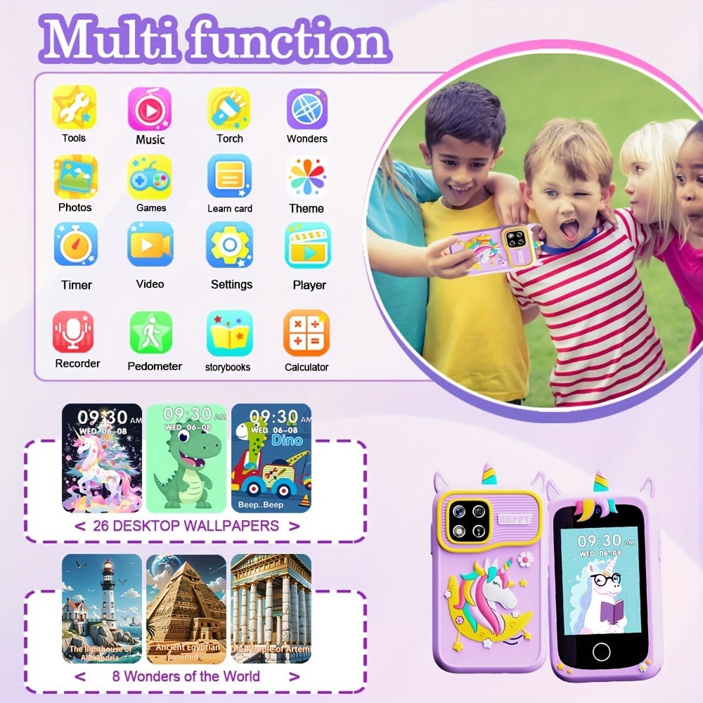Kids Educational Smartphone Toy with 1080P HD Camera, 20 Mini-Games, Music, Stories & Habit Training — image 3