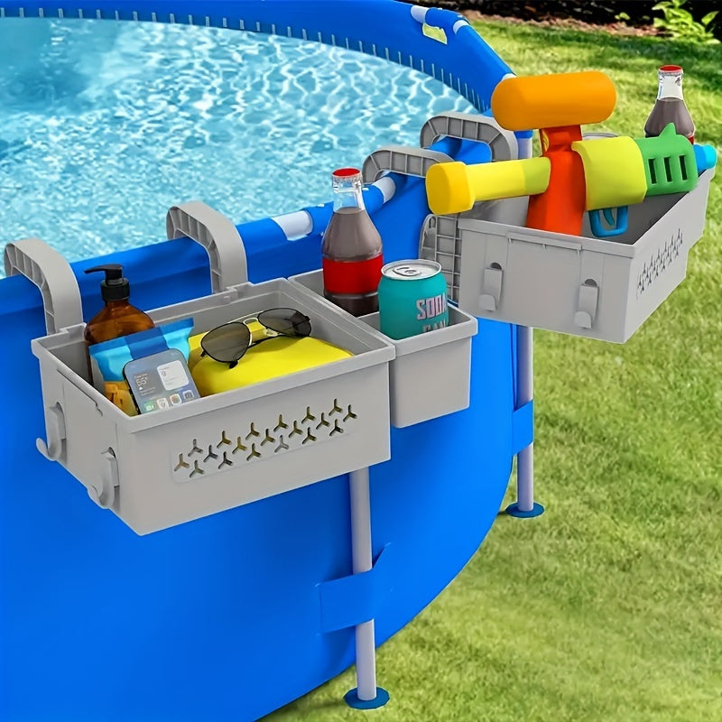 Pool Storage Basket | Hanging Poolside Organizer Towel Toy Beverage — image 2