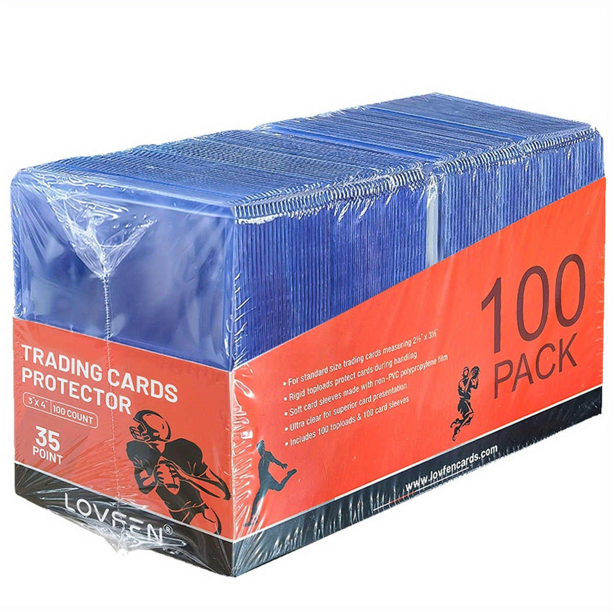 Trading Card Toploads 100 Pack + 100 Card Sleeves – Premium Hard Plastic 3x4 Top Loaders for Baseball Sports Cards — image 8