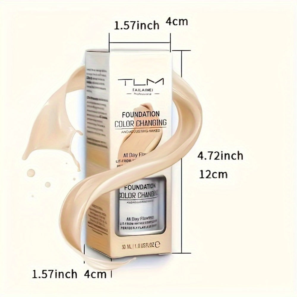 Color-Change Label Liquid Foundation Three-Bottle Set with Pump Tops and One 3pcs Checkout Option — image 5
