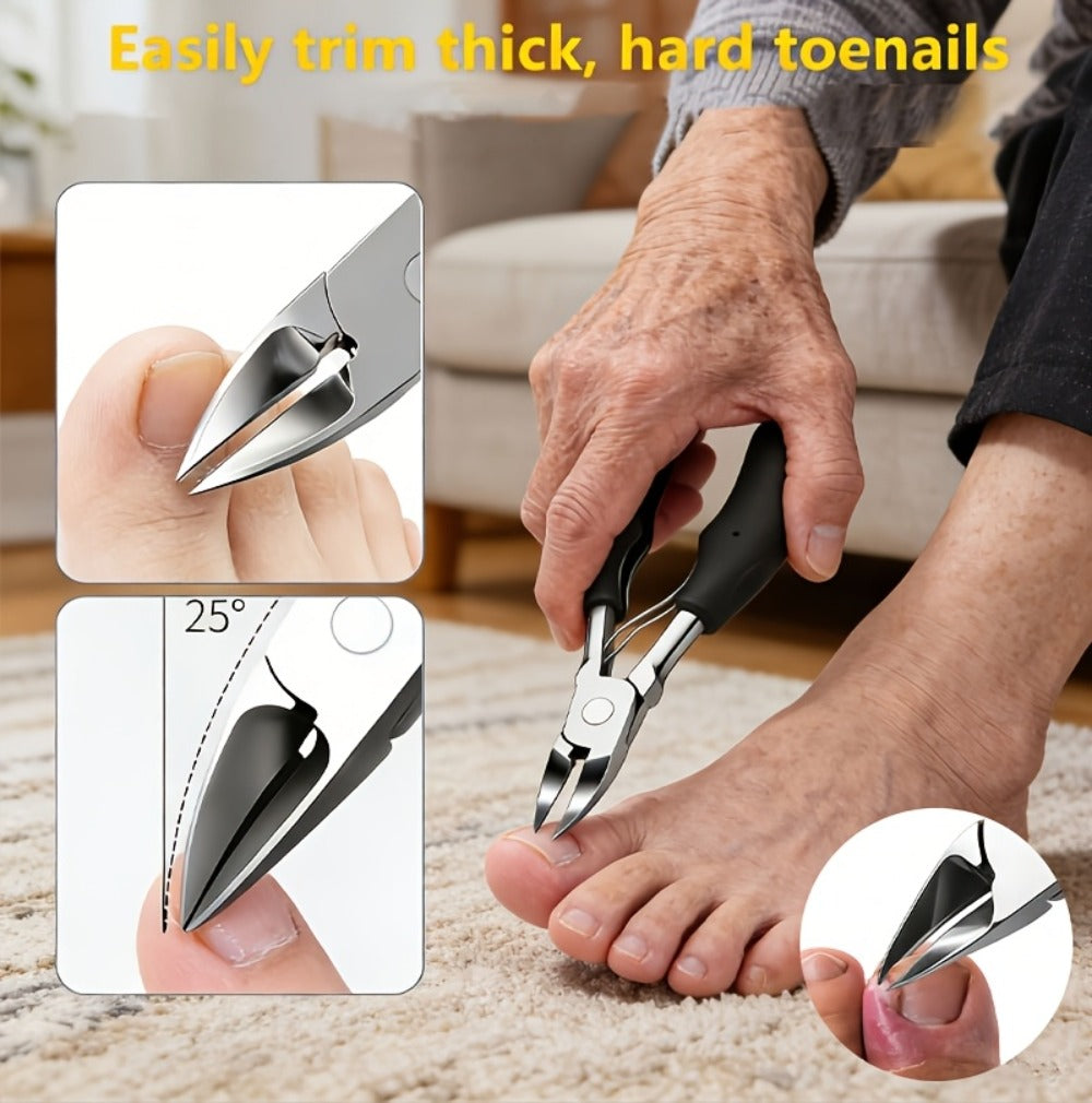 Seven-Piece Toenail Clipper Kit with Angled Nippers, Curved Blade Tool, Nail File and Lifter — image 13