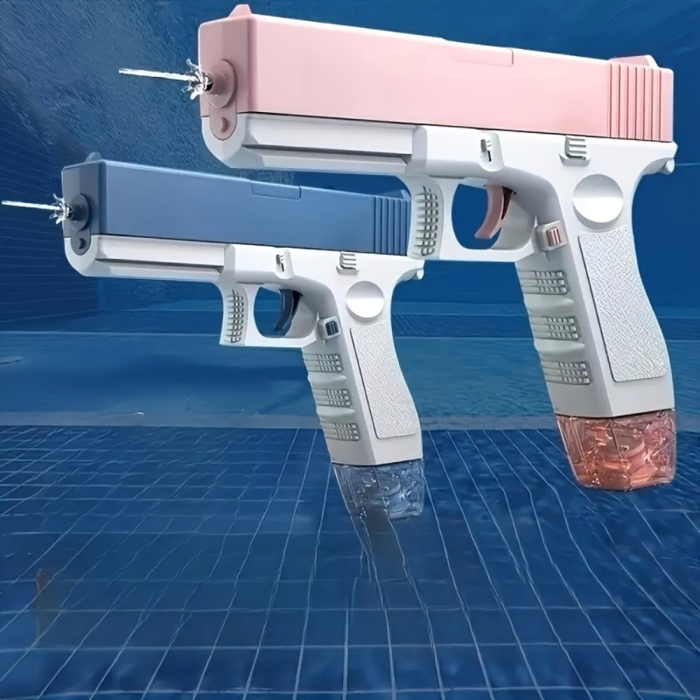 Rechargeable Dual-Magazine Electric Water Blaster with Two Swappable Tanks and Pink Finish — image 4