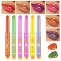 6-Piece Neon Press-On Lip Gloss Set High-Gloss Bold Lip Makeup, for Makeup, Travel and Everyday Vanity Use — image 11