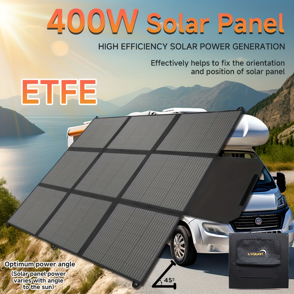 Foldable Solar Panel 120W 200W 300W 400W 22.5% High Efficiency Monocrystalline Portable Outdoor for Garden, Pathway and Patio
