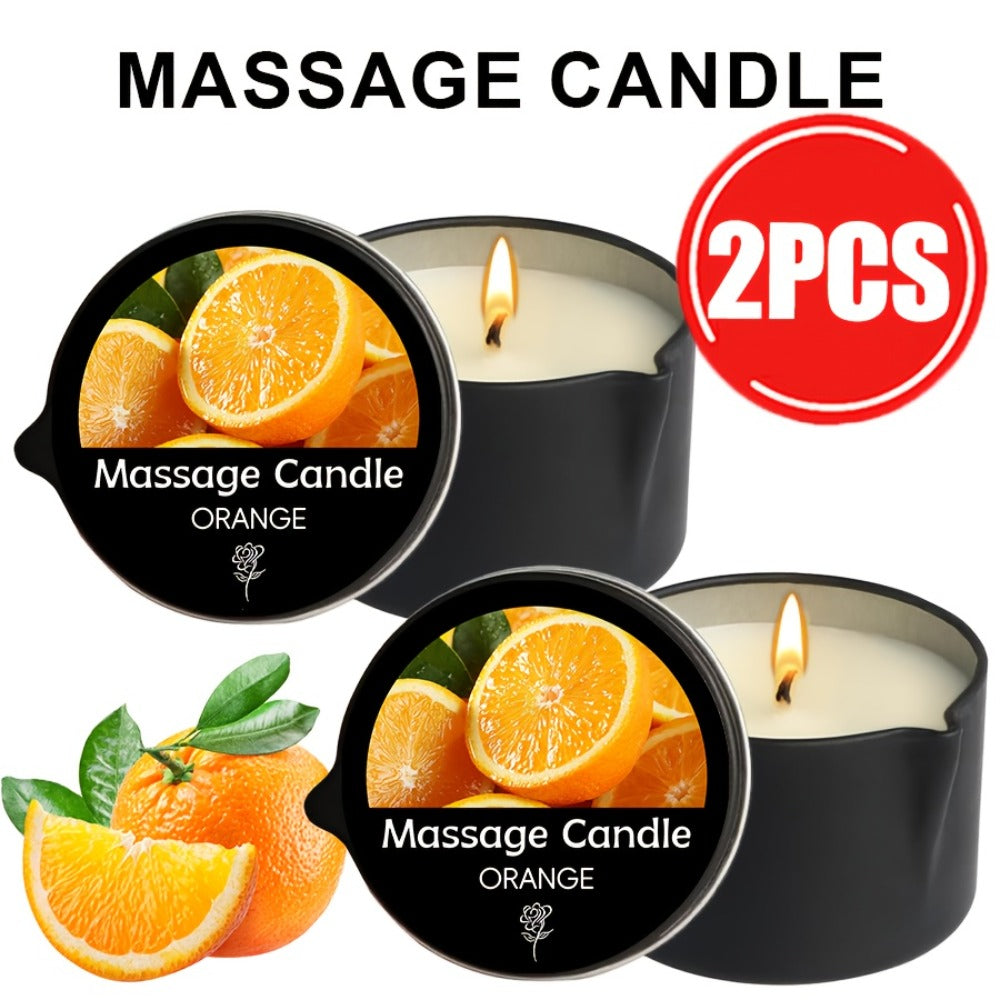 Massage Oil Candle 2-in-1 Soy Wax Scented Candle with Essential Oil – Moisturizing Warm Body Lotion for Spa Pedicure Relaxati