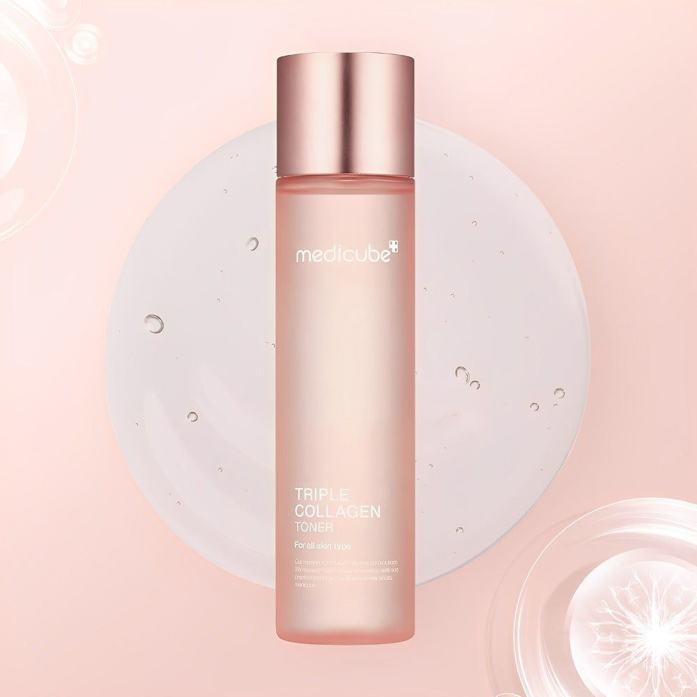 Collagen Face Toner 140ml Triple Collagen Deep Hydration Plumping Toner with Hyaluronic Acid for Bath Time, Home Spa and Pers