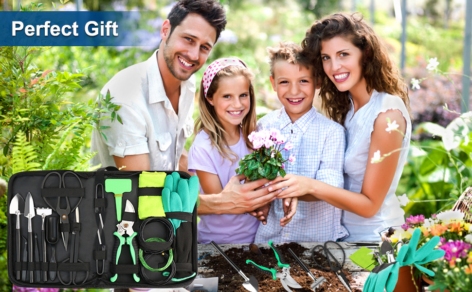 Bonsai Tool Set 24-Piece Kit for Beginners & Enthusiasts, Includes Pruning Shears, Scissors, Trimming Tools & PU Leather Bag 