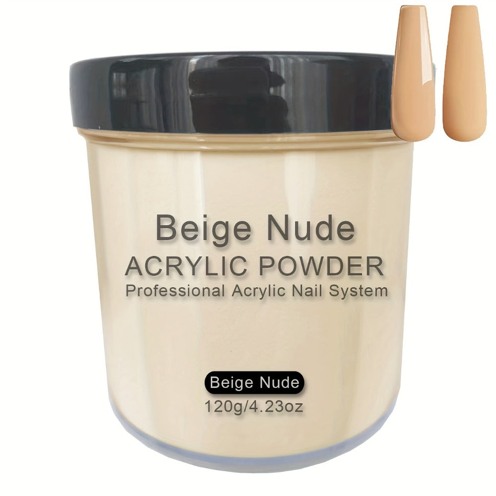 120g Acrylic Nail Powder Jar in Nude Blush, Beige or Beige Nude for Use with Compatible Acrylic Liquid — image 7