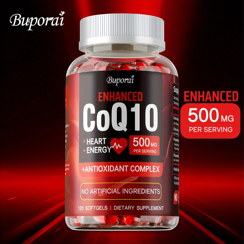 CoQ10 Coenzyme Q10 with Citrus Bergamot 120 Capsules, Heart Health, Brain & Cardiovascular Support — image 1
