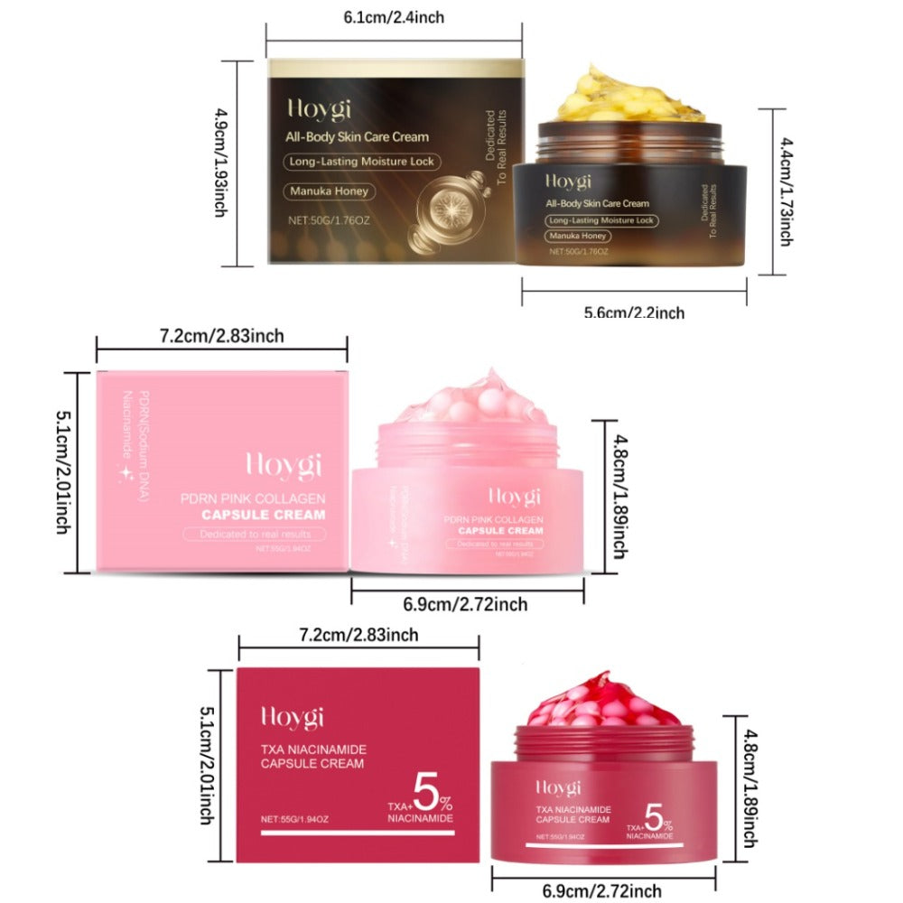 Face Cream PDRN Collagen Three-Piece Capsule Set with Vitamin C and Niacinamide for Day or Night Use — image 5