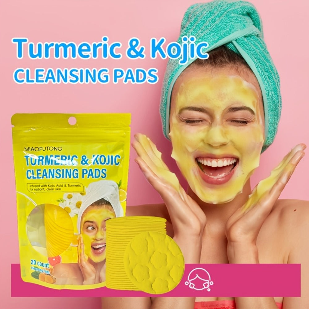 AHA Exfoliating Face Pads 20 Sheets with Ginger - Alpha Hydroxy Acid 0.3% Oil Control Deep for Bath Time, Home Spa and Person