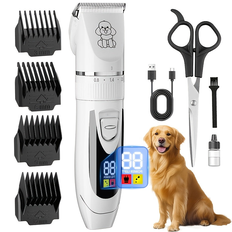 Pet Hair Clipper, USB-Rechargeable Cordless Trimmer with Adjustable Comb and Four Package Options — image 25