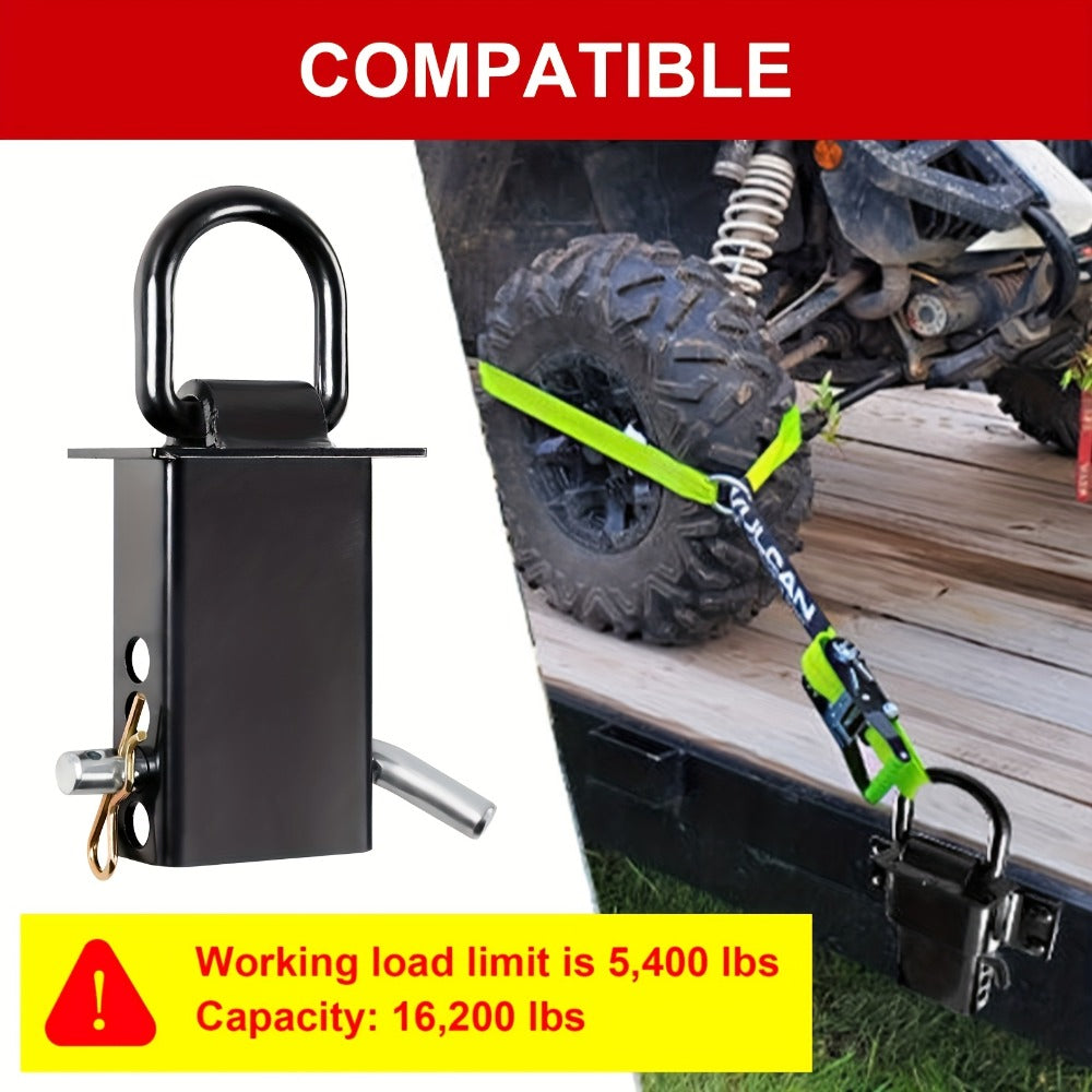 Stake Pocket D-Ring Tie Down 12, 000 lbs Breaking Load Heavy Duty Flatbed Truck Trailer Cargo Anchor – Adjustable 2"x4" Unive