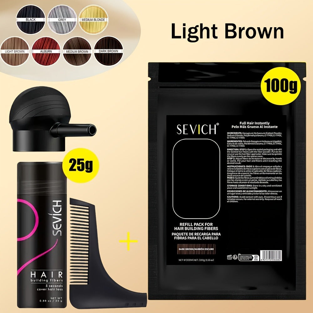 Hair Thickening Fibers Set 2-in-1 with Applicator Spray - Instant Volume & Fuller Look for Thinning Hair — image 19