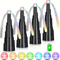 Fly Fan for Table 4 Pack - USB Rechargeable Fly Fan with LED Lights with the Listed Color, Size or Set Options for Everyday C