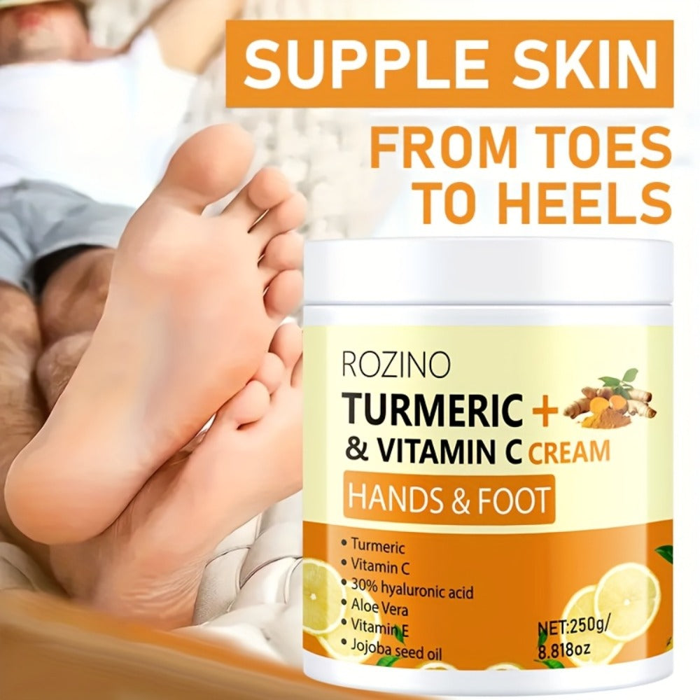 Turmeric Foot & Hand Cream 250g – Anti-Crack Deep Moisturizing Repair for Dry Cracked Heels, Elbows, Ankles & Knees — image 4