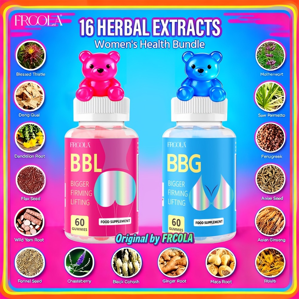 BBL Gummies for Women Butt Enhancement 60 Count Strawberry Flavor for Bath Time, Home Spa and Personal Care — image 4