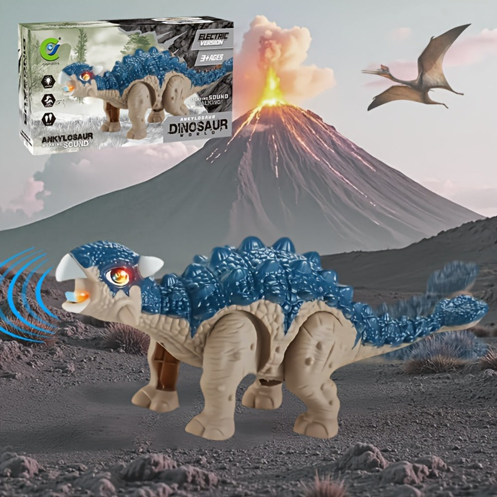 Walking Ankylosaurus Dinosaur Toy with Glowing Lights & Roaring Sound, Interactive Robot Dinosaur for Kids Ages 3-12 — image 