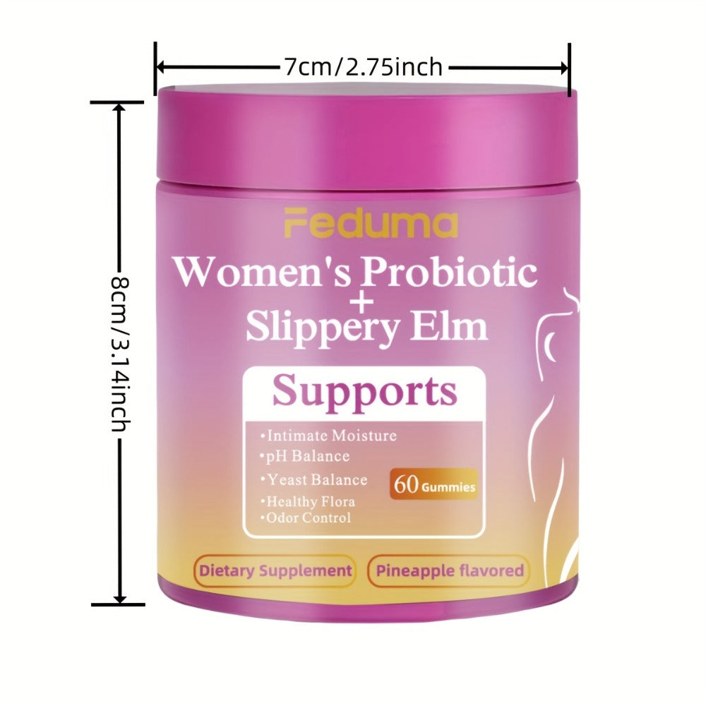 Women's Probiotic Gummies for Vaginal Health & Intimate Balance, 60 Count Pineapple Flavor, Supports Healthy Flora — image 3