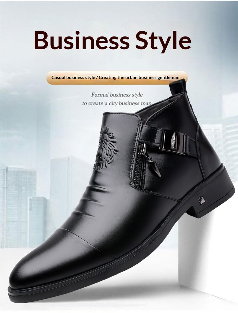 Trendy Retro Wide-fit Ankle Boots With Side Chains
