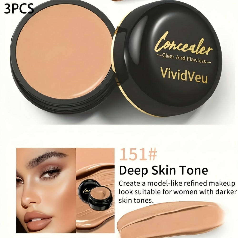 Waterproof Matte Concealer 3 Pack, Full Coverage Plant-Based Formula for Dark Circles, & Blemishes — image 5