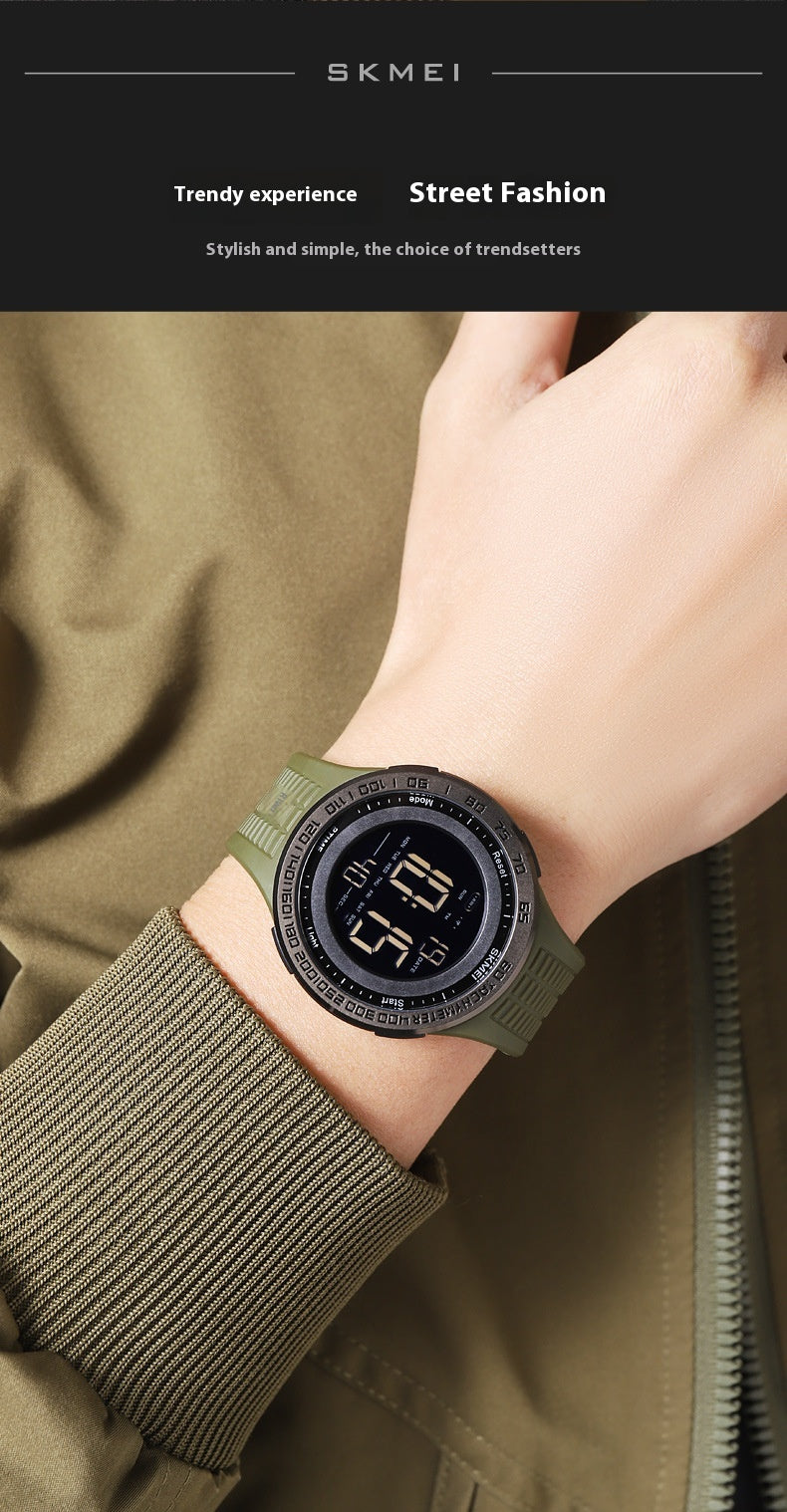 Men's Stylish And Versatile Electronic Watch Luminous Waterproof