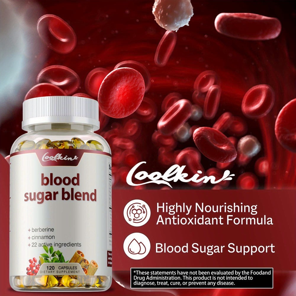 Blood Sugar Blend 120 Capsules, Berberine HCL, Cinnamon, CoQ10, Turmeric & Alpha Lipoic Acid — image 5