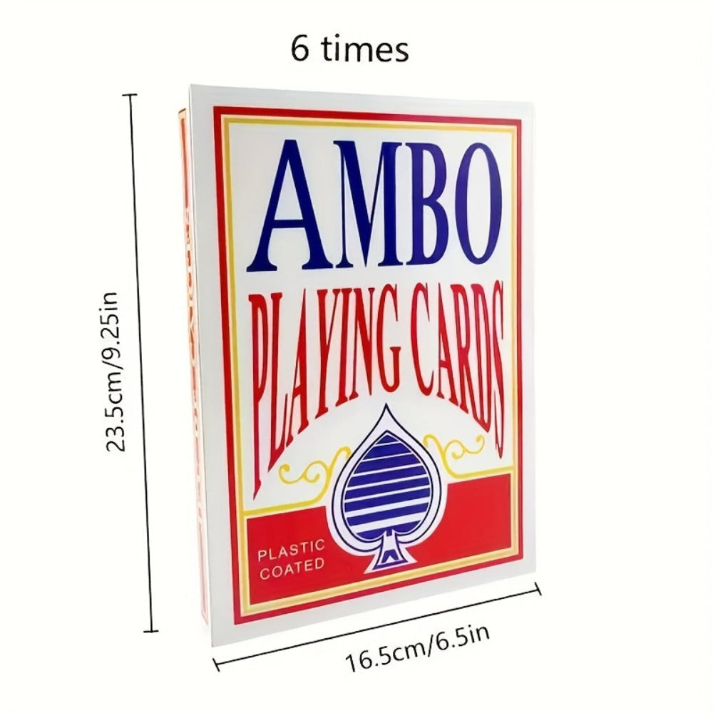 Giant Playing Cards 4x 6x Jumbo Size Poker Cards – Extra Large Card Game Set for Outdoor Party Backyard Fun Family Game Night