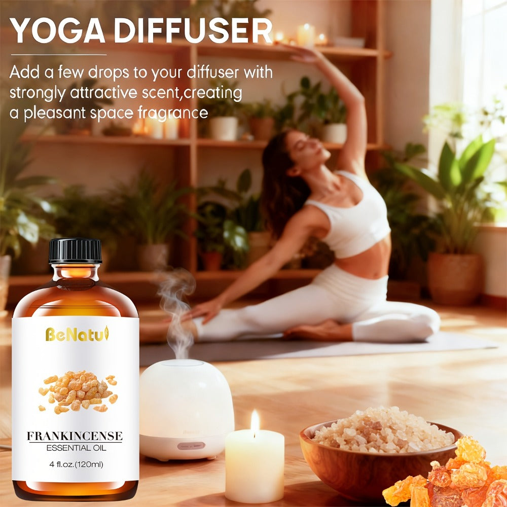 120ml Essential Oil Bottle with Frankincense, Lemon, Lemongrass or Rosemary Labels and 1- or 2-Bottle Options — image 4