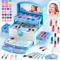 Princess Makeup Set for Girls Ages 3-12, 58 PCS Pretend Play Makeup Kit with Brushes & Case, Skin-Friendly Beauty Toy — image