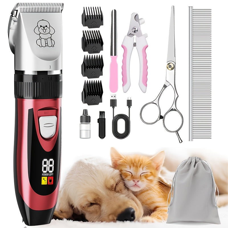 Pet Hair Clipper, USB-Rechargeable Cordless Trimmer with Adjustable Comb and Four Package Options — image 26