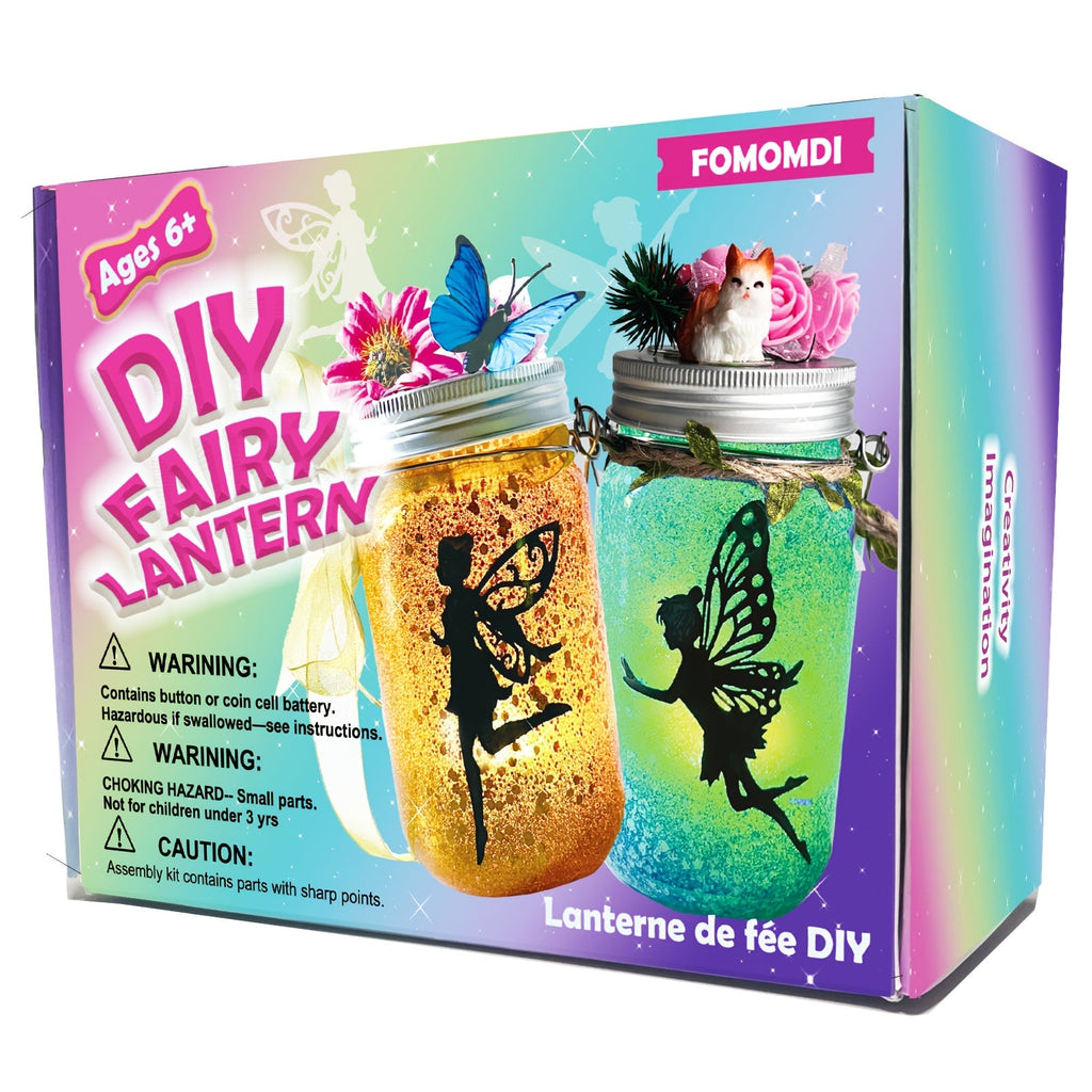 Fairy Mason Jar Lantern Craft Kit for Two Lights with Color-Changing LED Candles and Remote Control — image 15