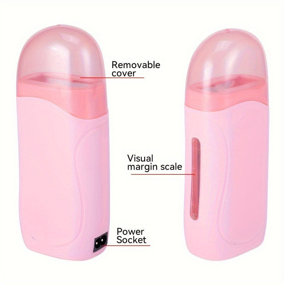 Wax Warmer Roller Kit for Hair Removal – Portable Electric Roll-On Soft Wax Heater for Women & Men, At-Home & Salon Waxing — 