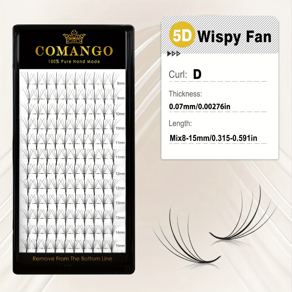 120-Fan Tray Premade Volume Lash Extensions 5D 7D 9D Wispy Faux Mink Eyelash Extensions C D Curl Mix 8-15mm — image 9