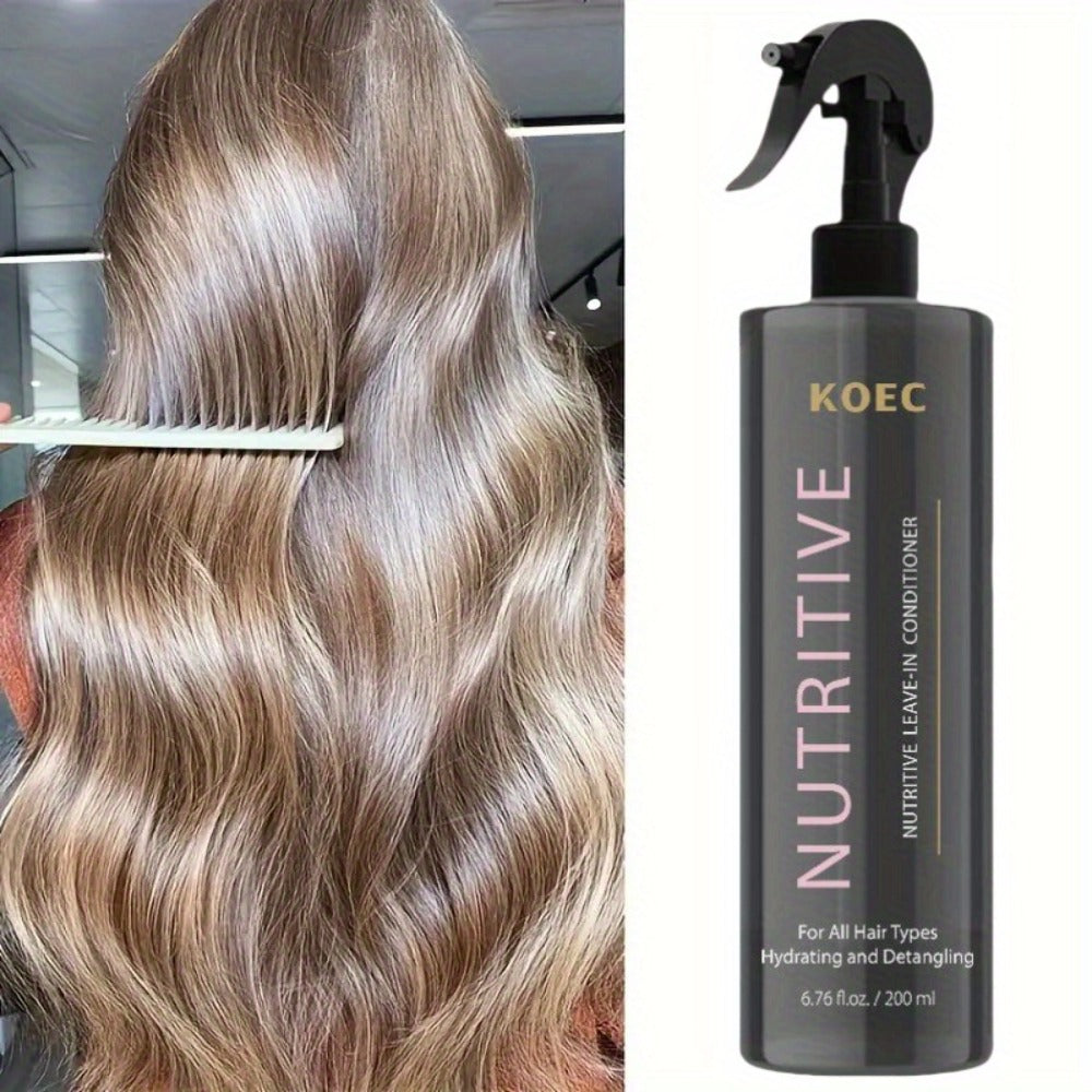 Keratin Biotin Leave-In Conditioner 6.76oz, Anti-Frizz Detangler with Argan Oil & Plant Extracts — image 4