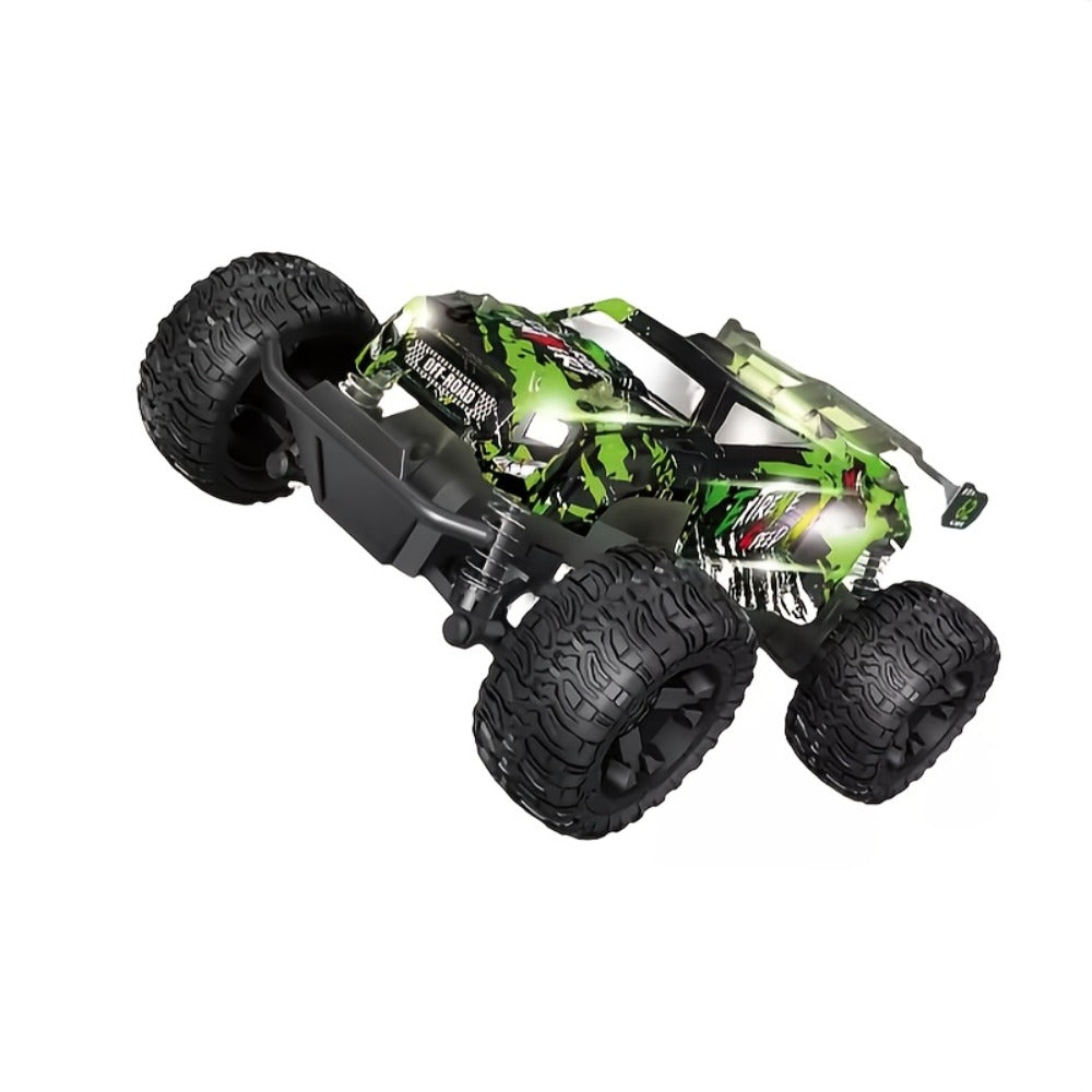 Remote Control Car, 1:16 Scale Alloy Off-Road Truck with 2.4GHz Control, 45KM/H Source Speed, LED Lights and Rechargeable Bat
