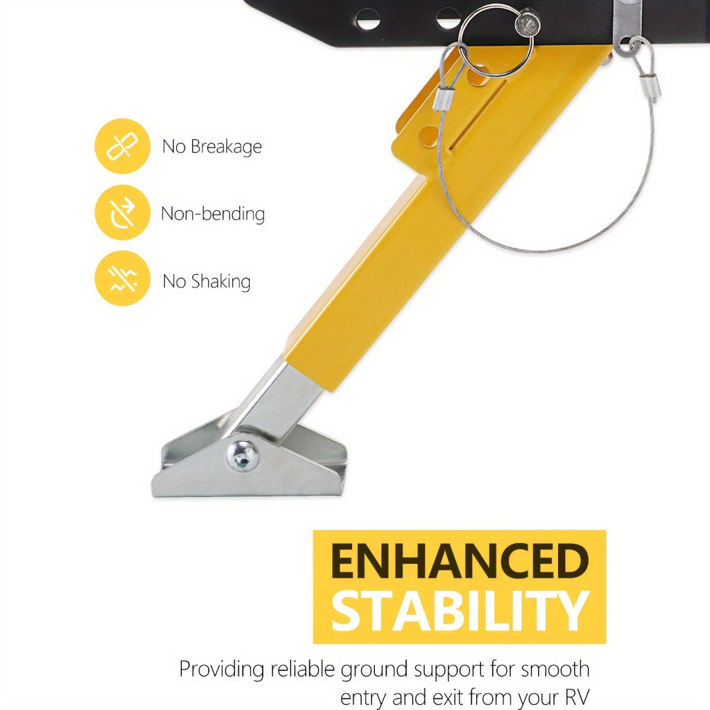 RV Step Stabilizer Kit – Adjustable Foldable Ladder Support for 5th Wheel, Travel Trailer & Motorhome, Eliminates Bounce — im