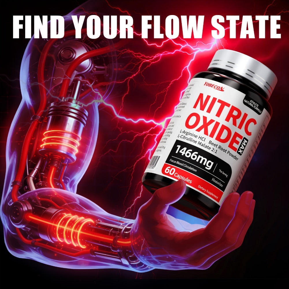 Nitric Oxide Supplement 10-in-1 with L-Arginine, L-Citrulline, AAKG & Beetroot - Blood Flow — image 1