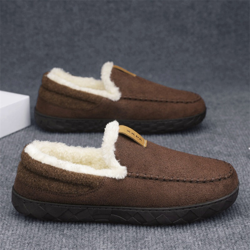 New Mens Slip-on Snow Boots With Fleece Lining For Extra Warmth In Winter