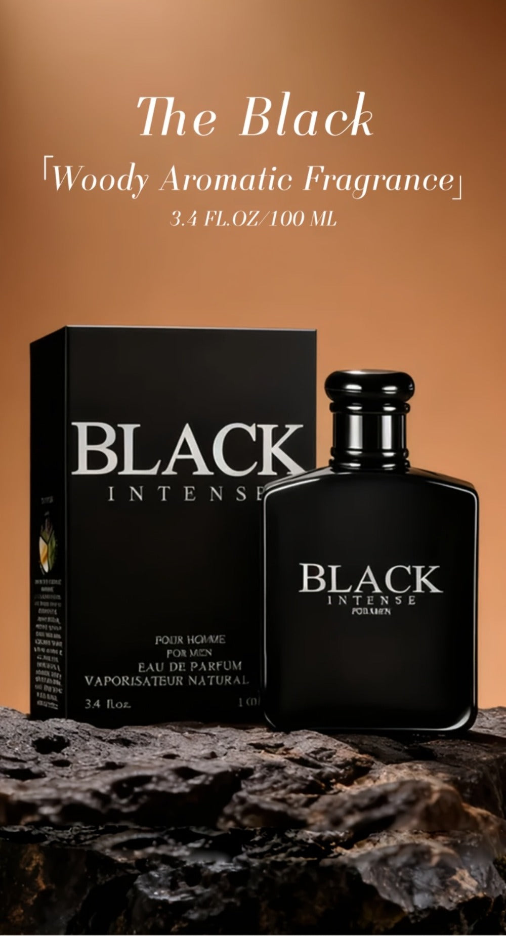 Men's Cologne Black Intense 100ml Eau de Toilette Two-Bottle Set in Matching Black Spray Bottles — image 8