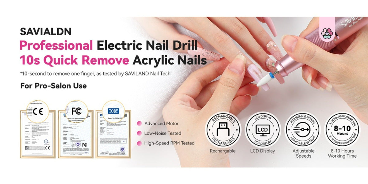 Electric Nail Drill 40000 RPM Rechargeable Professional Nail Drill Machine 4000mAh Battery LCD Display Ceramic Bits Sanding B
