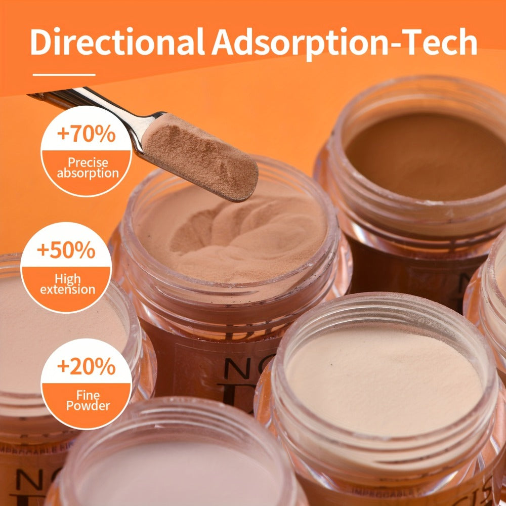 Nude Dipping Powder Set 6 Colors Light Beige Brown Neutral Shades Odorless Acrylic Nail Powder for French — image 6