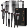 Makeup Brush Set, 25-Piece Synthetic Bristle and ABS Handle Collection with Face-Eye Brush Shapes and Gift Box — image 11